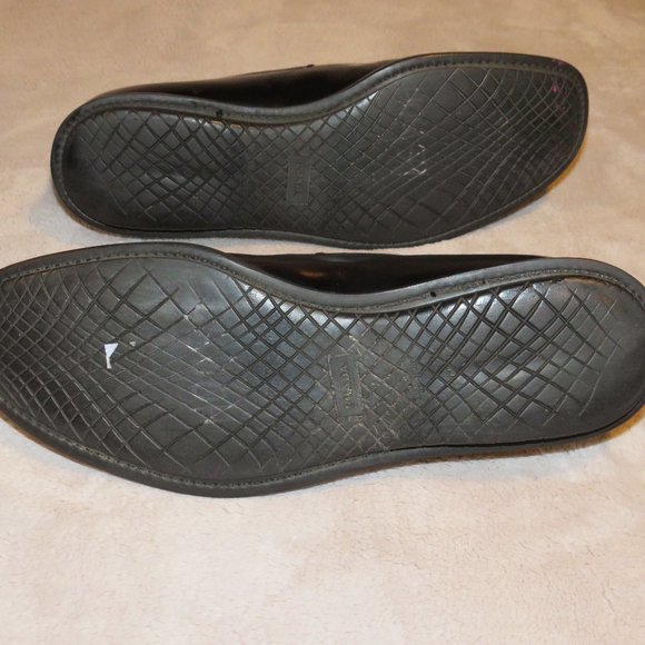 Prada Black Leather Rubber Soled Driving Loafers 7 - Picture 8 of 10